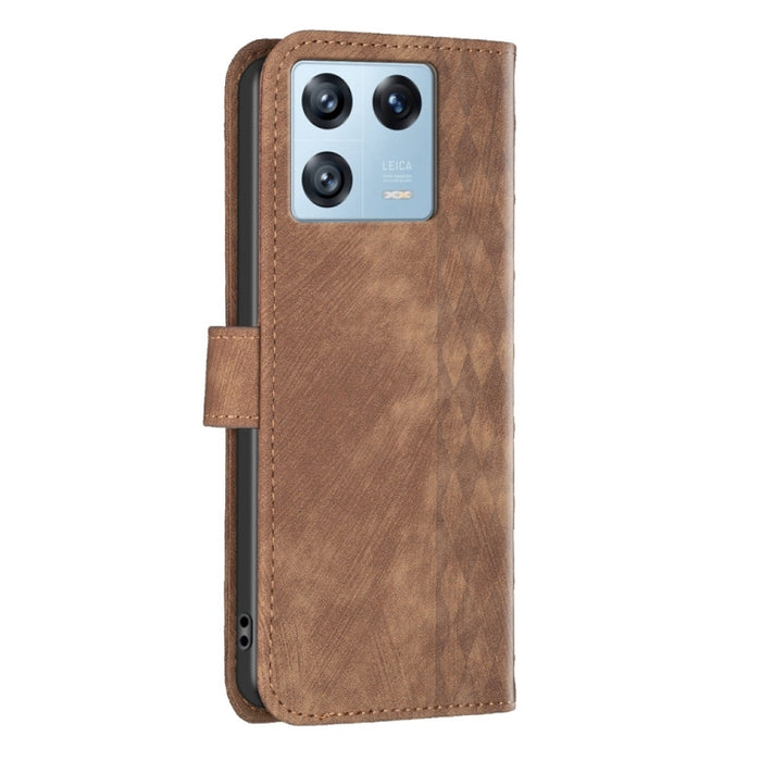 Estuche para teléfono de cuero en relieve a cuadros, For Xiaomi 13 Pro, For Xiaomi 13, For Xiaomi 12T / 12T Pro, For Xiaomi Redmi Note 11 Pro, For Xiaomi 12 Lite, For Xiaomi Redmi 10 5G / Note 11E, For Xiaomi Redmi 10C, For Xiaomi Redmi Note 11        ...