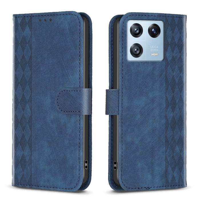 Estuche para teléfono de cuero en relieve a cuadros, For Xiaomi 13 Pro, For Xiaomi 13, For Xiaomi 12T / 12T Pro, For Xiaomi Redmi Note 11 Pro, For Xiaomi 12 Lite, For Xiaomi Redmi 10 5G / Note 11E, For Xiaomi Redmi 10C, For Xiaomi Redmi Note 11        ...