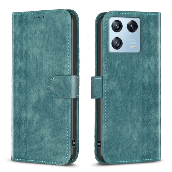 Estuche para teléfono de cuero en relieve a cuadros, For Xiaomi 13 Pro, For Xiaomi 13, For Xiaomi 12T / 12T Pro, For Xiaomi Redmi Note 11 Pro, For Xiaomi 12 Lite, For Xiaomi Redmi 10 5G / Note 11E, For Xiaomi Redmi 10C, For Xiaomi Redmi Note 11        ...