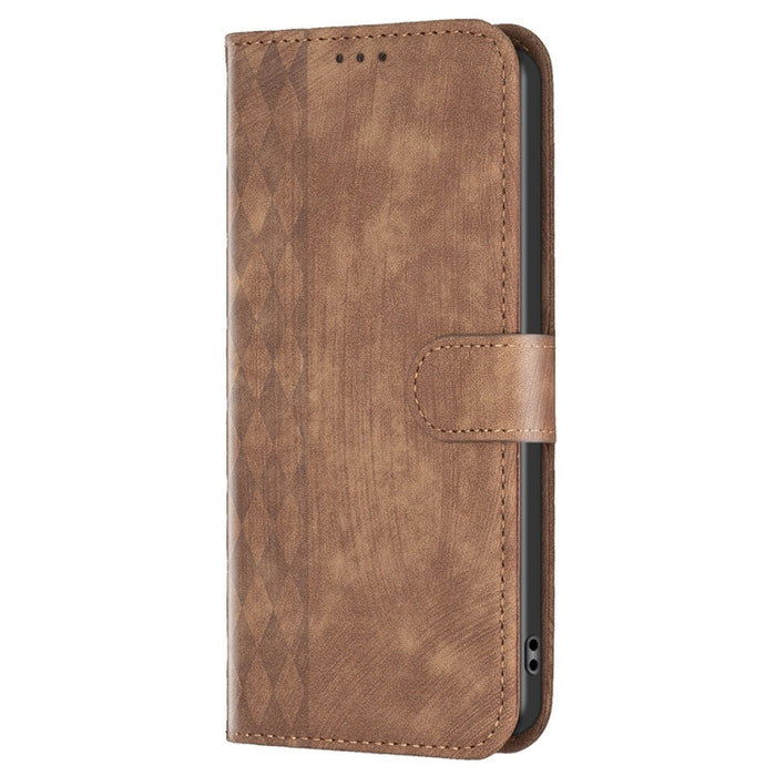 Estuche para teléfono de cuero en relieve a cuadros, For Xiaomi Redmi 9A, For Xiaomi Redmi 9, For Xiaomi Redmi 9C, For Xiaomi Redmi Note 9, For Xiaomi Redmi Note 9 Pro