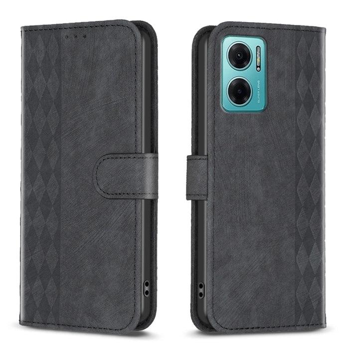 Estuche para teléfono de cuero en relieve a cuadros, For Xiaomi 13 Pro, For Xiaomi 13, For Xiaomi 12T / 12T Pro, For Xiaomi Redmi Note 11 Pro, For Xiaomi 12 Lite, For Xiaomi Redmi 10 5G / Note 11E, For Xiaomi Redmi 10C, For Xiaomi Redmi Note 11        ...