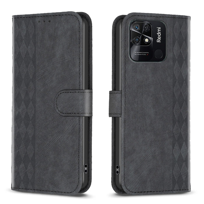 Estuche para teléfono de cuero en relieve a cuadros, For Xiaomi 13 Pro, For Xiaomi 13, For Xiaomi 12T / 12T Pro, For Xiaomi Redmi Note 11 Pro, For Xiaomi 12 Lite, For Xiaomi Redmi 10 5G / Note 11E, For Xiaomi Redmi 10C, For Xiaomi Redmi Note 11        ...