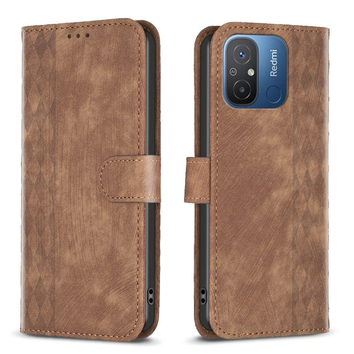 Estuche para teléfono de cuero en relieve a cuadros, For Xiaomi Redmi Note 13 Pro 4G Global, For Xiaomi Poco M6 Pro 4G, For Xiaomi Redmi Note 13 4G Global, For Xiaomi Redmi Note 13, For Xiaomi Redmi 13C, For Xiaomi Redmi Note 13 Pro+ 5G                ...