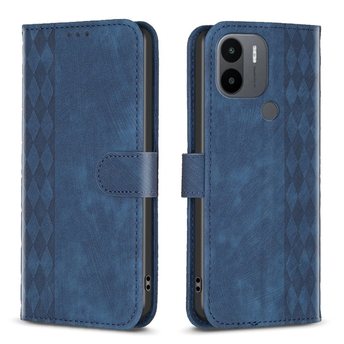 Estuche para teléfono de cuero en relieve a cuadros, For Xiaomi Redmi Note 13 Pro 4G Global, For Xiaomi Poco M6 Pro 4G, For Xiaomi Redmi Note 13 4G Global, For Xiaomi Redmi Note 13, For Xiaomi Redmi 13C, For Xiaomi Redmi Note 13 Pro+ 5G                ...