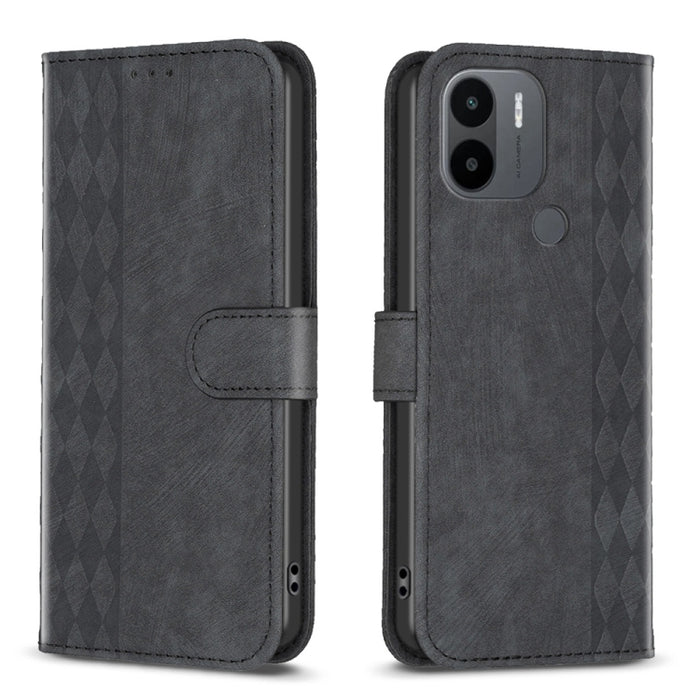 Estuche para teléfono de cuero en relieve a cuadros, For Xiaomi Redmi Note 13 Pro 4G Global, For Xiaomi Poco M6 Pro 4G, For Xiaomi Redmi Note 13 4G Global, For Xiaomi Redmi Note 13, For Xiaomi Redmi 13C, For Xiaomi Redmi Note 13 Pro+ 5G                ...