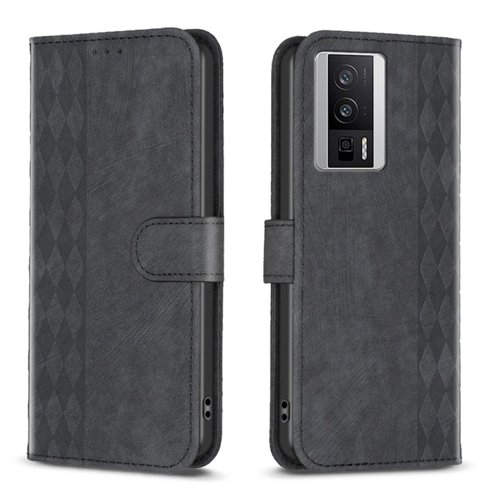 Estuche para teléfono de cuero en relieve a cuadros, For Xiaomi Redmi Note 13 Pro 4G Global, For Xiaomi Poco M6 Pro 4G, For Xiaomi Redmi Note 13 4G Global, For Xiaomi Redmi Note 13, For Xiaomi Redmi 13C, For Xiaomi Redmi Note 13 Pro+ 5G                ...