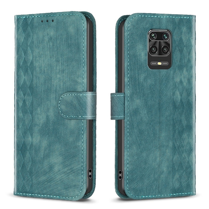 Estuche para teléfono de cuero en relieve a cuadros, For Xiaomi Redmi 9A, For Xiaomi Redmi 9, For Xiaomi Redmi 9C, For Xiaomi Redmi Note 9, For Xiaomi Redmi Note 9 Pro