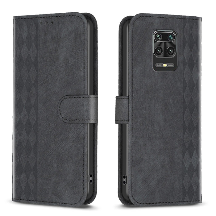 Estuche para teléfono de cuero en relieve a cuadros, For Xiaomi Redmi 9A, For Xiaomi Redmi 9, For Xiaomi Redmi 9C, For Xiaomi Redmi Note 9, For Xiaomi Redmi Note 9 Pro