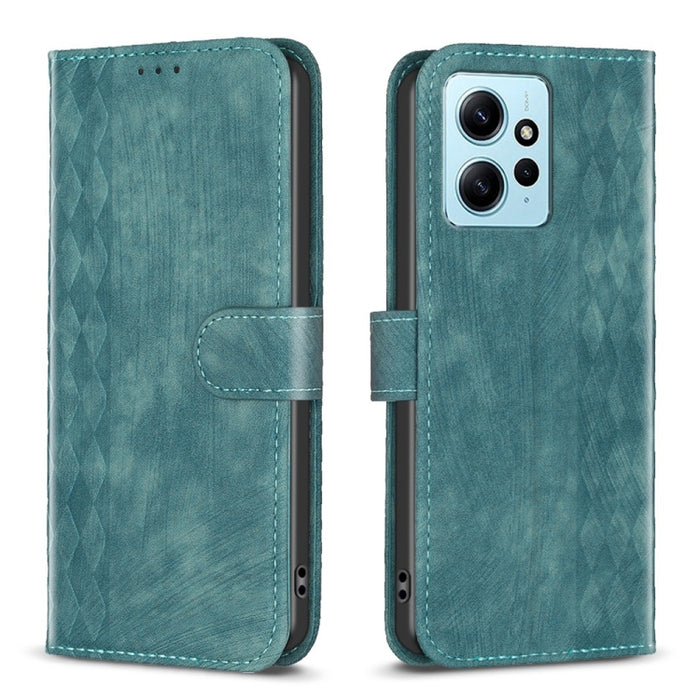 Estuche para teléfono de cuero en relieve a cuadros, For Xiaomi Redmi Note 13 Pro 4G Global, For Xiaomi Poco M6 Pro 4G, For Xiaomi Redmi Note 13 4G Global, For Xiaomi Redmi Note 13, For Xiaomi Redmi 13C, For Xiaomi Redmi Note 13 Pro+ 5G                ...