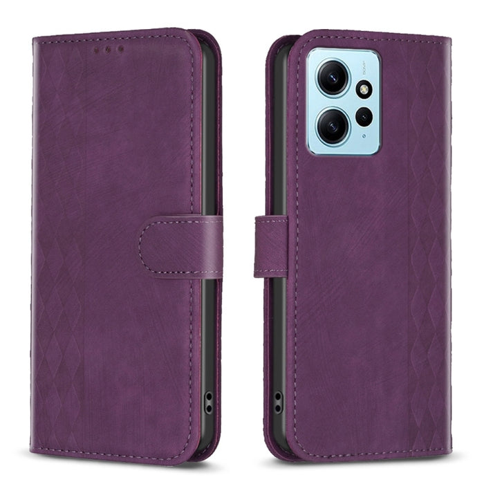 Estuche para teléfono de cuero en relieve a cuadros, For Xiaomi Redmi Note 13 Pro 4G Global, For Xiaomi Poco M6 Pro 4G, For Xiaomi Redmi Note 13 4G Global, For Xiaomi Redmi Note 13, For Xiaomi Redmi 13C, For Xiaomi Redmi Note 13 Pro+ 5G                ...