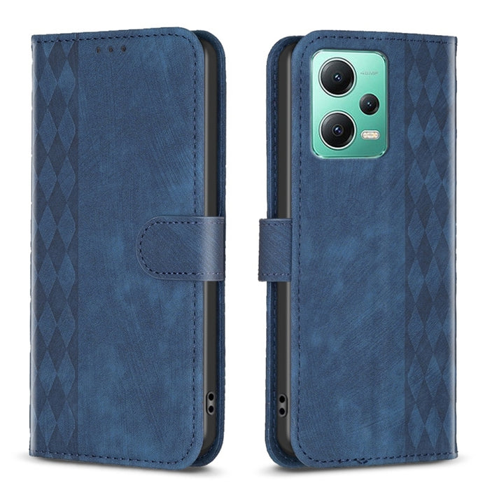 Estuche para teléfono de cuero en relieve a cuadros, For Xiaomi Redmi Note 13 Pro 4G Global, For Xiaomi Poco M6 Pro 4G, For Xiaomi Redmi Note 13 4G Global, For Xiaomi Redmi Note 13, For Xiaomi Redmi 13C, For Xiaomi Redmi Note 13 Pro+ 5G                ...