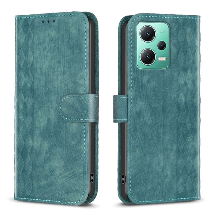 Estuche para teléfono de cuero en relieve a cuadros, For Xiaomi Redmi Note 13 Pro 4G Global, For Xiaomi Poco M6 Pro 4G, For Xiaomi Redmi Note 13 4G Global, For Xiaomi Redmi Note 13, For Xiaomi Redmi 13C, For Xiaomi Redmi Note 13 Pro+ 5G                ...