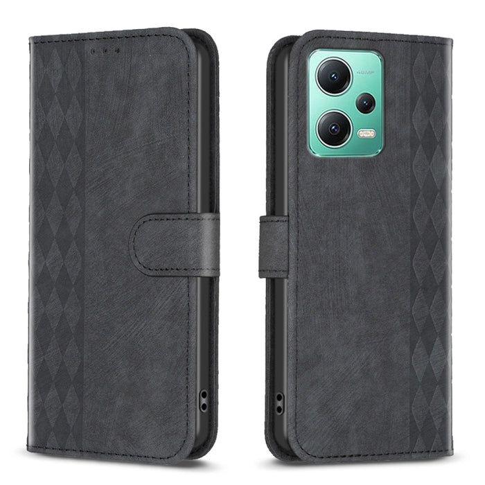 Estuche para teléfono de cuero en relieve a cuadros, For Xiaomi Redmi Note 13 Pro 4G Global, For Xiaomi Poco M6 Pro 4G, For Xiaomi Redmi Note 13 4G Global, For Xiaomi Redmi Note 13, For Xiaomi Redmi 13C, For Xiaomi Redmi Note 13 Pro+ 5G                ...
