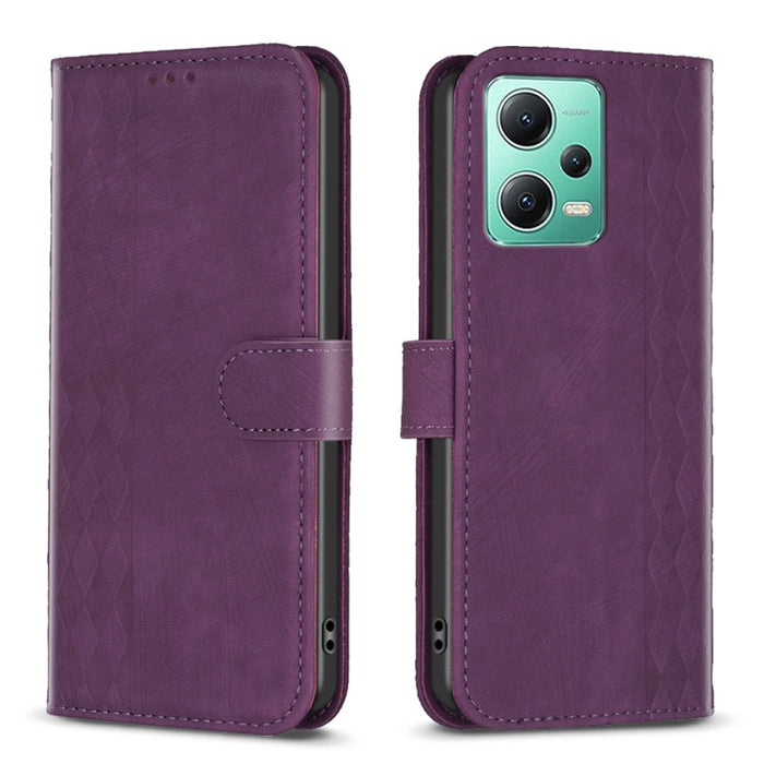Estuche para teléfono de cuero en relieve a cuadros, For Xiaomi Redmi Note 13 Pro 4G Global, For Xiaomi Poco M6 Pro 4G, For Xiaomi Redmi Note 13 4G Global, For Xiaomi Redmi Note 13, For Xiaomi Redmi 13C, For Xiaomi Redmi Note 13 Pro+ 5G                ...