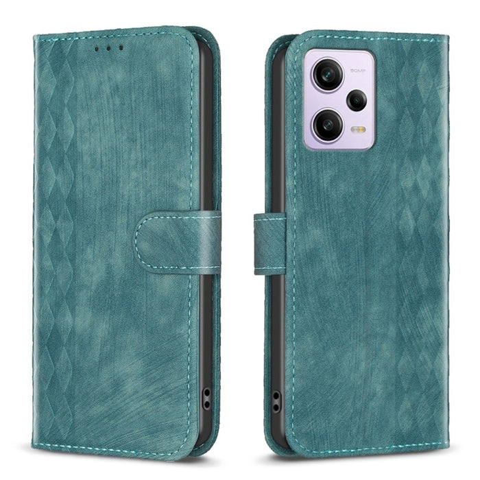 Estuche para teléfono de cuero en relieve a cuadros, For Xiaomi Redmi Note 13 Pro 4G Global, For Xiaomi Poco M6 Pro 4G, For Xiaomi Redmi Note 13 4G Global, For Xiaomi Redmi Note 13, For Xiaomi Redmi 13C, For Xiaomi Redmi Note 13 Pro+ 5G                ...