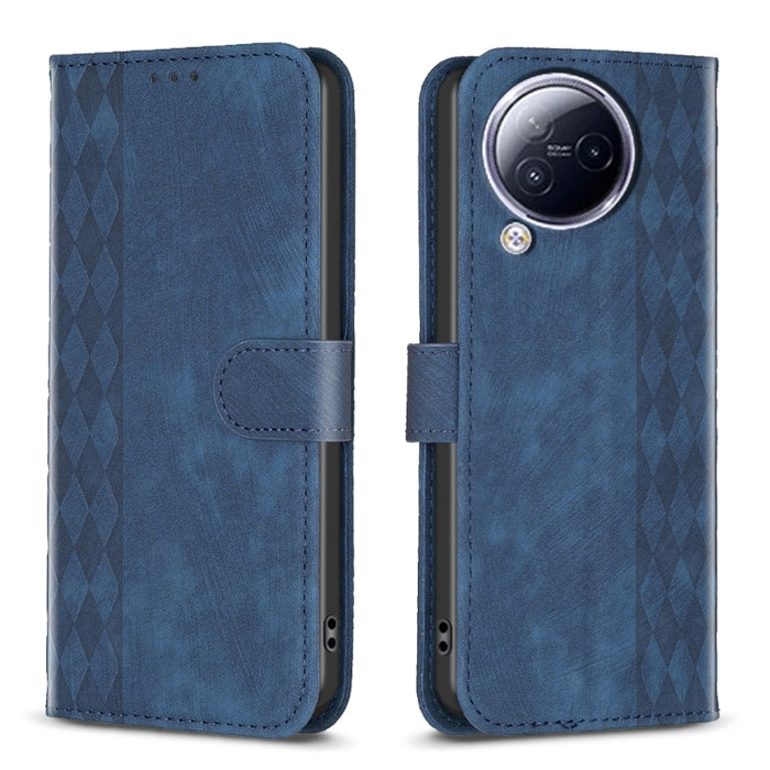 Estuche para teléfono de cuero en relieve a cuadros, For Xiaomi Redmi Note 13 Pro 4G Global, For Xiaomi Poco M6 Pro 4G, For Xiaomi Redmi Note 13 4G Global, For Xiaomi Redmi Note 13, For Xiaomi Redmi 13C, For Xiaomi Redmi Note 13 Pro+ 5G                ...