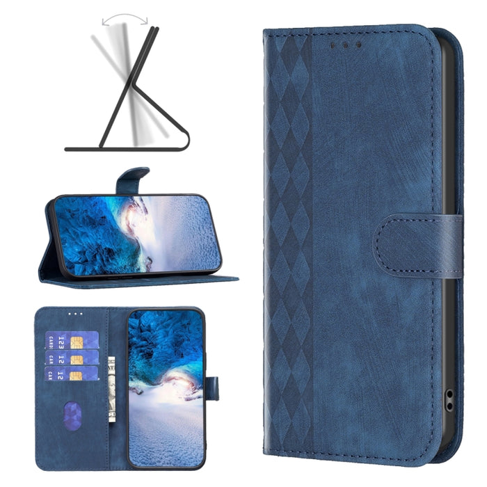 Estuche para teléfono de cuero en relieve a cuadros, For Xiaomi Redmi Note 13 Pro 4G Global, For Xiaomi Poco M6 Pro 4G, For Xiaomi Redmi Note 13 4G Global, For Xiaomi Redmi Note 13, For Xiaomi Redmi 13C, For Xiaomi Redmi Note 13 Pro+ 5G                ...