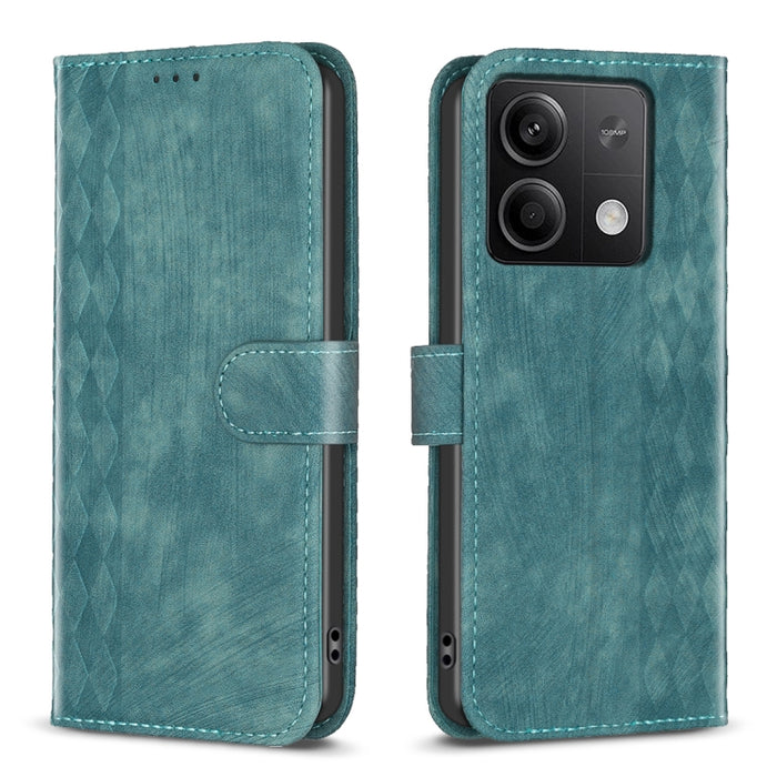 Estuche para teléfono de cuero en relieve a cuadros, For Xiaomi Redmi Note 13 Pro 4G Global, For Xiaomi Poco M6 Pro 4G, For Xiaomi Redmi Note 13 4G Global, For Xiaomi Redmi Note 13, For Xiaomi Redmi 13C, For Xiaomi Redmi Note 13 Pro+ 5G                ...