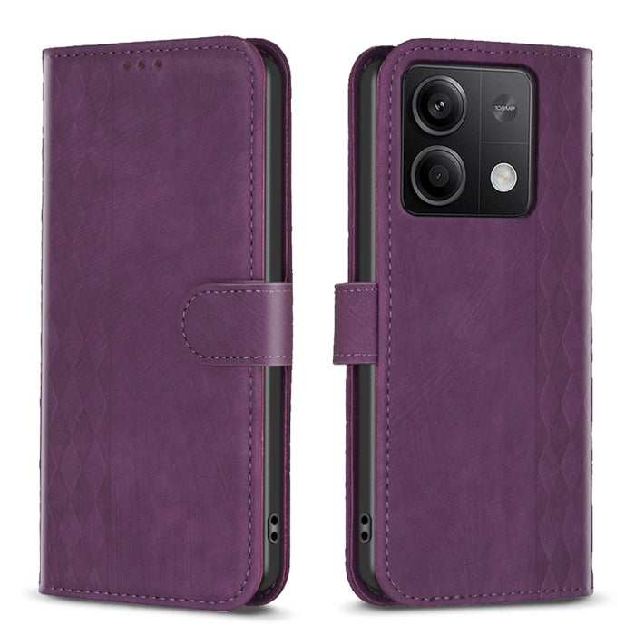 Estuche para teléfono de cuero en relieve a cuadros, For Xiaomi Redmi Note 13 Pro 4G Global, For Xiaomi Poco M6 Pro 4G, For Xiaomi Redmi Note 13 4G Global, For Xiaomi Redmi Note 13, For Xiaomi Redmi 13C, For Xiaomi Redmi Note 13 Pro+ 5G                ...