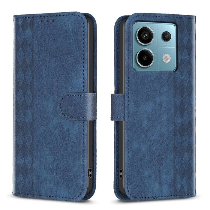 Estuche para teléfono de cuero en relieve a cuadros, For Xiaomi Redmi Note 13 Pro 4G Global, For Xiaomi Poco M6 Pro 4G, For Xiaomi Redmi Note 13 4G Global, For Xiaomi Redmi Note 13, For Xiaomi Redmi 13C, For Xiaomi Redmi Note 13 Pro+ 5G                ...
