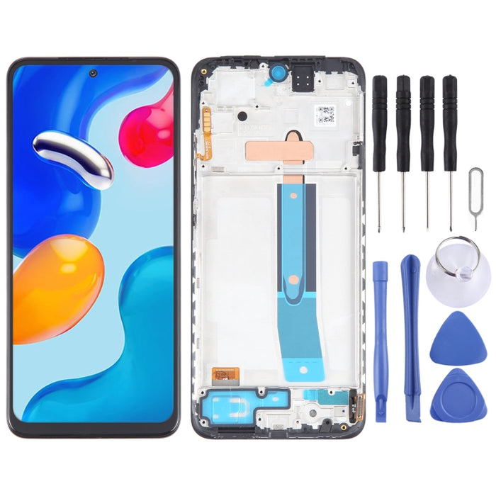 Pantalla LCD de material OLED para ensamblaje completo de digitalizador con marco, For Xiaomi Redmi Note 11 4G, For Xiaomi Poco M4 Pro 4G, For Xiaomi Redmi Note 11S 4G, For Xiaomi Redmi Note 10 Pro 4G, For Xiaomi Redmi Note 10 Pro Max                  ...
