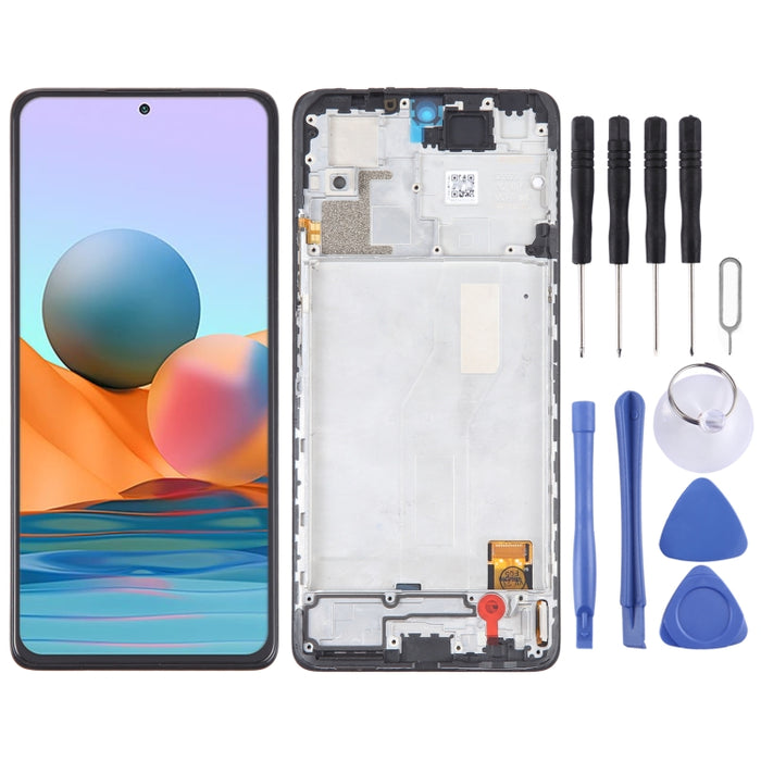 Pantalla LCD de material OLED para ensamblaje completo de digitalizador con marco, For Xiaomi Redmi Note 11 4G, For Xiaomi Poco M4 Pro 4G, For Xiaomi Redmi Note 11S 4G, For Xiaomi Redmi Note 10 Pro 4G, For Xiaomi Redmi Note 10 Pro Max                  ...