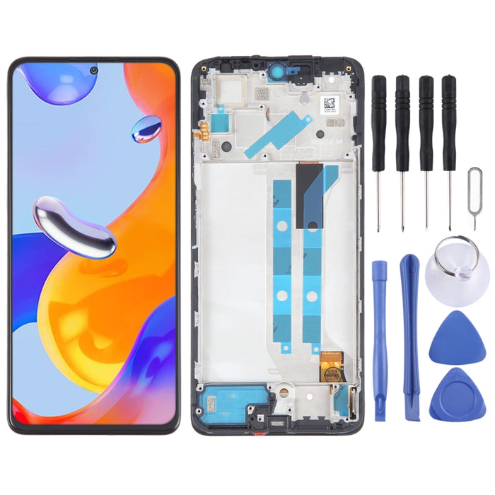 Pantalla LCD de material OLED para ensamblaje completo de digitalizador con marco, For Xiaomi Redmi Note 11 4G, For Xiaomi Poco M4 Pro 4G, For Xiaomi Redmi Note 11S 4G, For Xiaomi Redmi Note 10 Pro 4G, For Xiaomi Redmi Note 10 Pro Max                  ...