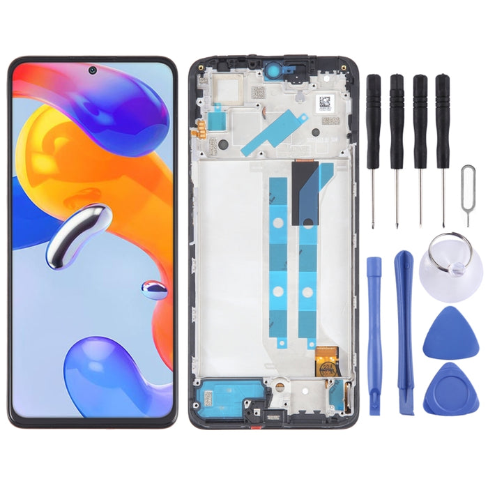 Pantalla LCD de material OLED para ensamblaje completo de digitalizador con marco, For Xiaomi Redmi Note 11 4G, For Xiaomi Poco M4 Pro 4G, For Xiaomi Redmi Note 11S 4G, For Xiaomi Redmi Note 10 Pro 4G, For Xiaomi Redmi Note 10 Pro Max                  ...
