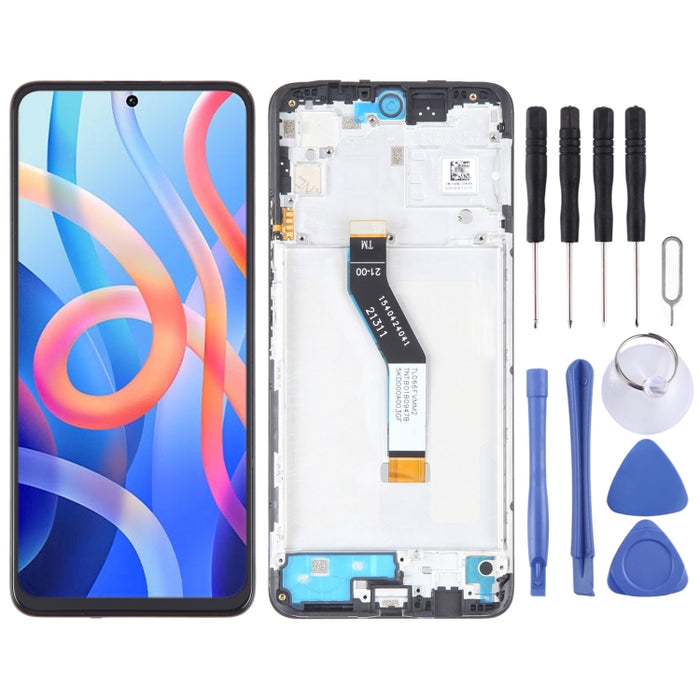 Pantalla LCD de material OLED para ensamblaje completo de digitalizador con marco, For Xiaomi Redmi Note 11 4G, For Xiaomi Poco M4 Pro 4G, For Xiaomi Redmi Note 11S 4G, For Xiaomi Redmi Note 10 Pro 4G, For Xiaomi Redmi Note 10 Pro Max                  ...