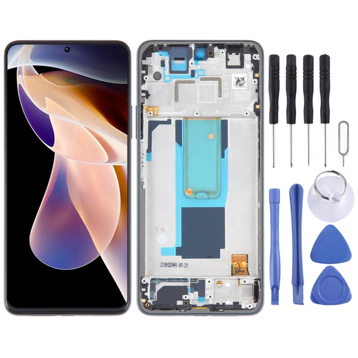 Pantalla LCD para montaje completo de digitalizador con marco, For Xiaomi 11i 5G 2022, For Xiaomi 11i HyperCharge 5G, For Xiaomi Redmi Note 11 Pro+ 5G