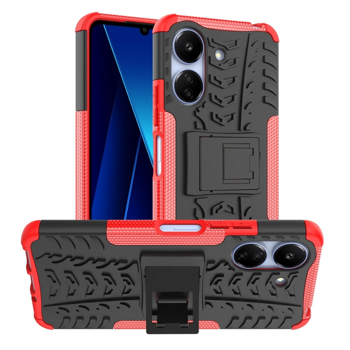 Funda para teléfono con textura de neumático TPU + PC con soporte, For Xiaomi Redmi A3 4G, For Xiaomi Redmi Note 13 4G, For Xiaomi Poco C65, For Xiaomi Redmi Note 13 5G Global, For Xiaomi Redmi 13C 4G, For Xiaomi Redmi Note 13 Pro+ 5G                  ...