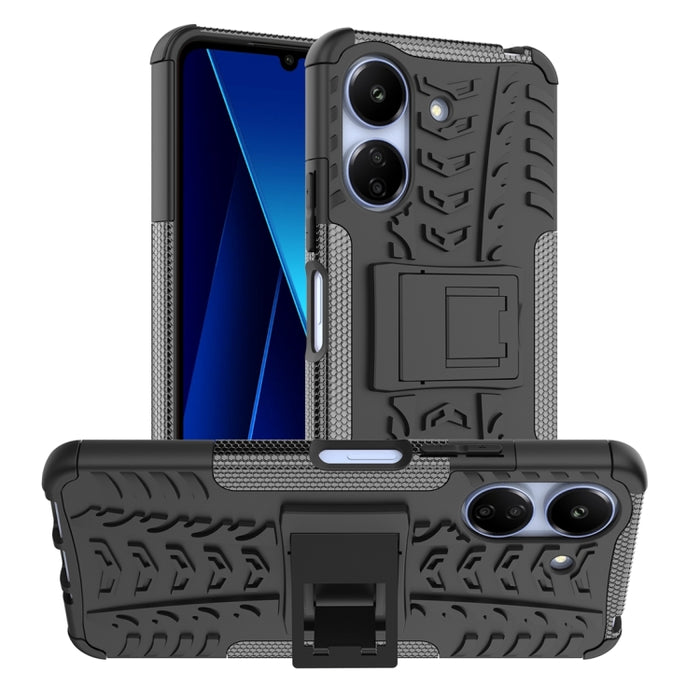 Funda para teléfono con textura de neumático TPU + PC con soporte, For Xiaomi Redmi A3 4G, For Xiaomi Redmi Note 13 4G, For Xiaomi Poco C65, For Xiaomi Redmi Note 13 5G Global, For Xiaomi Redmi 13C 4G, For Xiaomi Redmi Note 13 Pro+ 5G                  ...