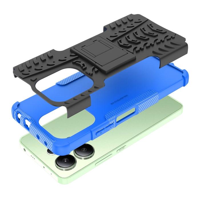 Funda para teléfono con textura de neumático TPU + PC con soporte, For Xiaomi Redmi A3 4G, For Xiaomi Redmi Note 13 4G, For Xiaomi Poco C65, For Xiaomi Redmi Note 13 5G Global, For Xiaomi Redmi 13C 4G, For Xiaomi Redmi Note 13 Pro+ 5G                  ...