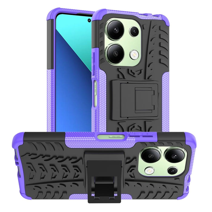 Funda para teléfono con textura de neumático TPU + PC con soporte, For Xiaomi Redmi A3 4G, For Xiaomi Redmi Note 13 4G, For Xiaomi Poco C65, For Xiaomi Redmi Note 13 5G Global, For Xiaomi Redmi 13C 4G, For Xiaomi Redmi Note 13 Pro+ 5G                  ...