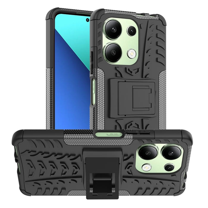 Funda para teléfono con textura de neumático TPU + PC con soporte, For Xiaomi Redmi A3 4G, For Xiaomi Redmi Note 13 4G, For Xiaomi Poco C65, For Xiaomi Redmi Note 13 5G Global, For Xiaomi Redmi 13C 4G, For Xiaomi Redmi Note 13 Pro+ 5G                  ...