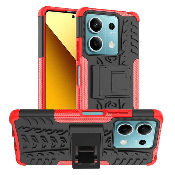 Funda para teléfono con textura de neumático TPU + PC con soporte, For Xiaomi Redmi A3 4G, For Xiaomi Redmi Note 13 4G, For Xiaomi Poco C65, For Xiaomi Redmi Note 13 5G Global, For Xiaomi Redmi 13C 4G, For Xiaomi Redmi Note 13 Pro+ 5G                  ...