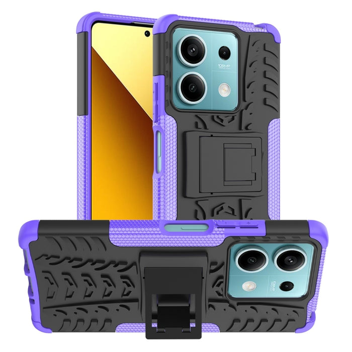 Funda para teléfono con textura de neumático TPU + PC con soporte, For Xiaomi Redmi A3 4G, For Xiaomi Redmi Note 13 4G, For Xiaomi Poco C65, For Xiaomi Redmi Note 13 5G Global, For Xiaomi Redmi 13C 4G, For Xiaomi Redmi Note 13 Pro+ 5G                  ...