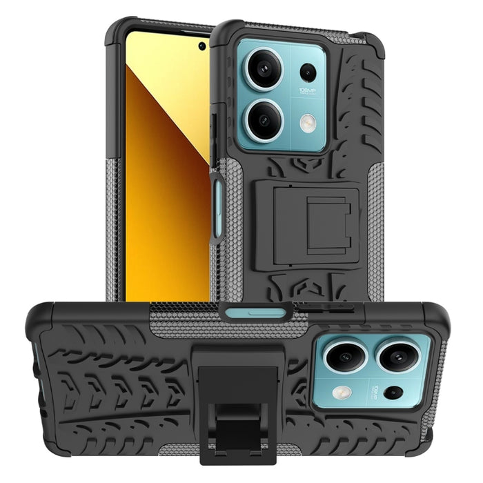 Funda para teléfono con textura de neumático TPU + PC con soporte, For Xiaomi Redmi A3 4G, For Xiaomi Redmi Note 13 4G, For Xiaomi Poco C65, For Xiaomi Redmi Note 13 5G Global, For Xiaomi Redmi 13C 4G, For Xiaomi Redmi Note 13 Pro+ 5G                  ...