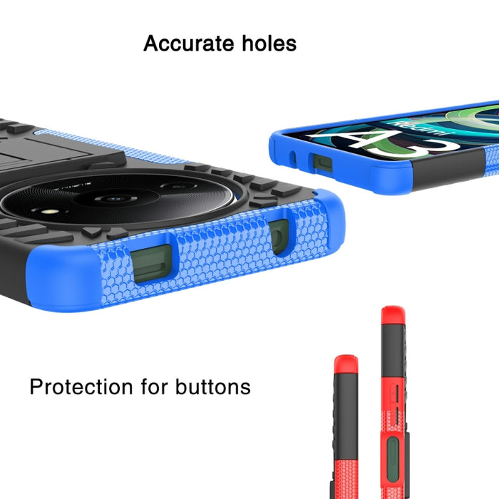 Funda para teléfono con textura de neumático TPU + PC con soporte, For Xiaomi Redmi A3 4G, For Xiaomi Redmi Note 13 4G, For Xiaomi Poco C65, For Xiaomi Redmi Note 13 5G Global, For Xiaomi Redmi 13C 4G, For Xiaomi Redmi Note 13 Pro+ 5G                  ...