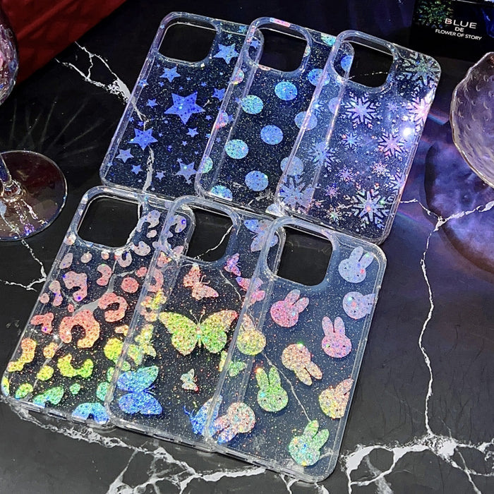 Estuche para teléfono TPU con purpurina serie Little Star