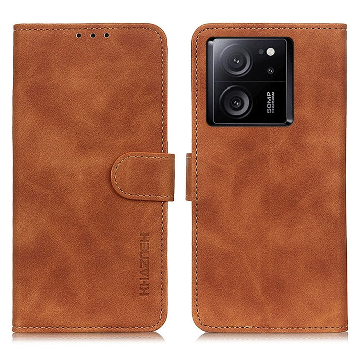 KHAZNEH Funda de cuero con tapa de textura retro para teléfono, For Xiaomi Poco F6 / Redmi Turbo 3, For Xiaomi Poco F6 Pro, For Xiaomi Redmi K70 5G / K70 Pro 5G, For Xiaomi Redmi Note 13 Pro 4G/Poco M6 Pro 4G, For Xiaomi Redmi A3, For Xiaomi Redmi 13C ...