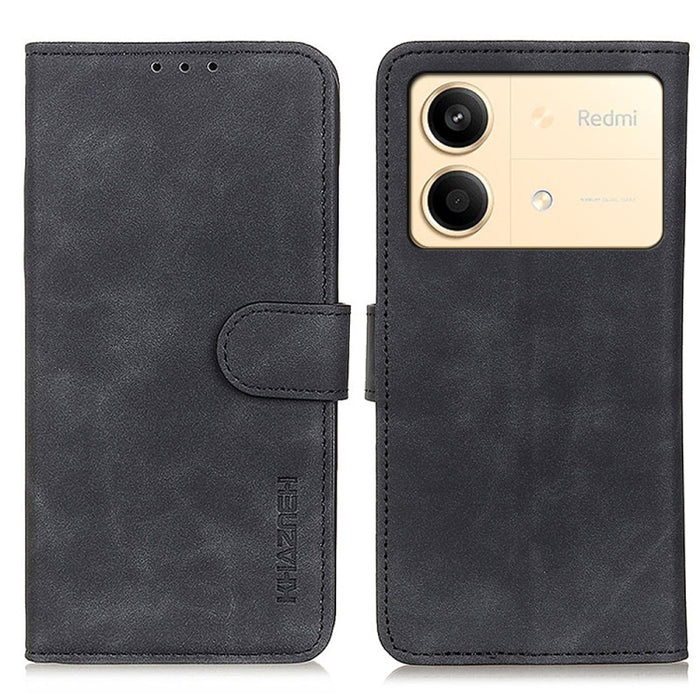 KHAZNEH Funda de cuero con tapa de textura retro para teléfono, For Xiaomi Poco F6 / Redmi Turbo 3, For Xiaomi Poco F6 Pro, For Xiaomi Redmi K70 5G / K70 Pro 5G, For Xiaomi Redmi Note 13 Pro 4G/Poco M6 Pro 4G, For Xiaomi Redmi A3, For Xiaomi Redmi 13C ...