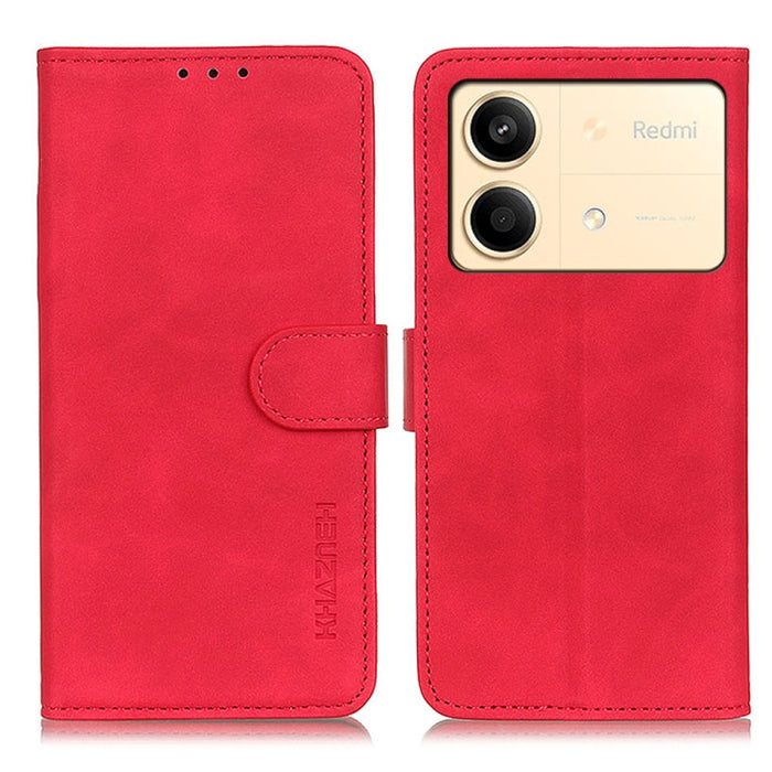 KHAZNEH Funda de cuero con tapa de textura retro para teléfono, For Xiaomi Poco F6 / Redmi Turbo 3, For Xiaomi Poco F6 Pro, For Xiaomi Redmi K70 5G / K70 Pro 5G, For Xiaomi Redmi Note 13 Pro 4G/Poco M6 Pro 4G, For Xiaomi Redmi A3, For Xiaomi Redmi 13C ...