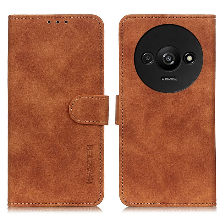 KHAZNEH Funda de cuero con tapa de textura retro para teléfono, For Xiaomi Poco F6 / Redmi Turbo 3, For Xiaomi Poco F6 Pro, For Xiaomi Redmi K70 5G / K70 Pro 5G, For Xiaomi Redmi Note 13 Pro 4G/Poco M6 Pro 4G, For Xiaomi Redmi A3, For Xiaomi Redmi 13C ...
