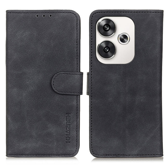 KHAZNEH Funda de cuero con tapa de textura retro para teléfono, For Xiaomi Poco F6 / Redmi Turbo 3, For Xiaomi Poco F6 Pro, For Xiaomi Redmi K70 5G / K70 Pro 5G, For Xiaomi Redmi Note 13 Pro 4G/Poco M6 Pro 4G, For Xiaomi Redmi A3, For Xiaomi Redmi 13C ...