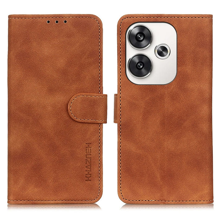 KHAZNEH Funda de cuero con tapa de textura retro para teléfono, For Xiaomi Poco F6 / Redmi Turbo 3, For Xiaomi Poco F6 Pro, For Xiaomi Redmi K70 5G / K70 Pro 5G, For Xiaomi Redmi Note 13 Pro 4G/Poco M6 Pro 4G, For Xiaomi Redmi A3, For Xiaomi Redmi 13C ...
