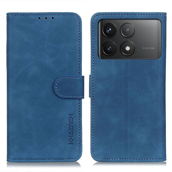 KHAZNEH Funda de cuero con tapa de textura retro para teléfono, For Xiaomi Poco F6 / Redmi Turbo 3, For Xiaomi Poco F6 Pro, For Xiaomi Redmi K70 5G / K70 Pro 5G, For Xiaomi Redmi Note 13 Pro 4G/Poco M6 Pro 4G, For Xiaomi Redmi A3, For Xiaomi Redmi 13C ...