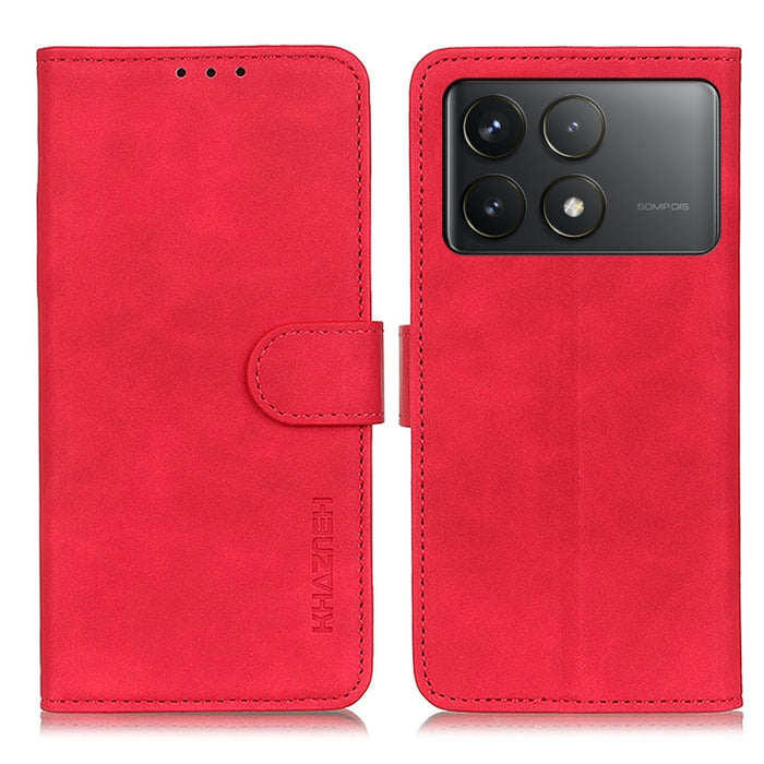 KHAZNEH Funda de cuero con tapa de textura retro para teléfono, For Xiaomi Poco F6 / Redmi Turbo 3, For Xiaomi Poco F6 Pro, For Xiaomi Redmi K70 5G / K70 Pro 5G, For Xiaomi Redmi Note 13 Pro 4G/Poco M6 Pro 4G, For Xiaomi Redmi A3, For Xiaomi Redmi 13C ...