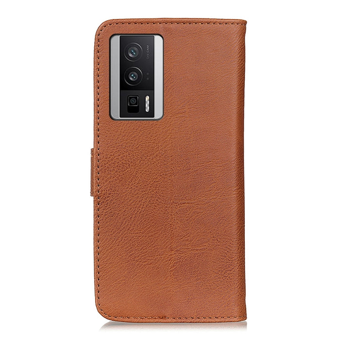 KHAZNEH Funda de cuero con tapa horizontal con textura de piel de vaca, For Xiaomi Poco F5 Pro/Redmi K60/K60 Pro