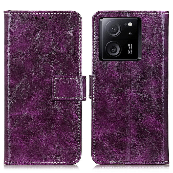 Estuche para teléfono de cuero con tapa horizontal y textura de caballo loco retro, For Xiaomi Poco F6 / Redmi Turbo 3, For Xiaomi Poco F6 Pro, For Xiaomi Redmi K70 5G / K70 Pro 5G, For Xiaomi Redmi Note 13 Pro 4G/Poco M6 Pro 4G, For Xiaomi Redmi A3   ...